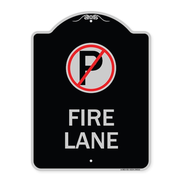 Signmission Fire Lane No Parking Symbol Heavy-Gauge Aluminum Architectural Sign, 24" x 18", BS-1824-24018 A-DES-BS-1824-24018 - main